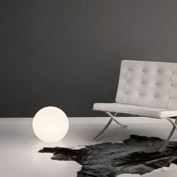 Linea Light LED lampă de podea Oh!, Ø 38 cm, E27, policarbonat, alb, Alb, Plastic