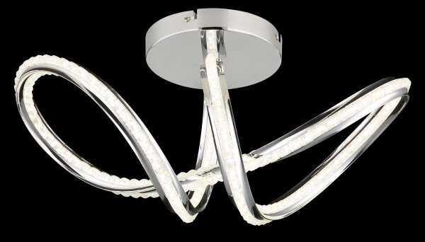 Globo 67440D - Plafonieră LED dimabilă EVANGELINE LED/40W/230V crom lucios + telecomandă