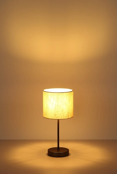 Globo 51540108 - Lampă de masă THEA 1xE27/25W/230V negru/bej