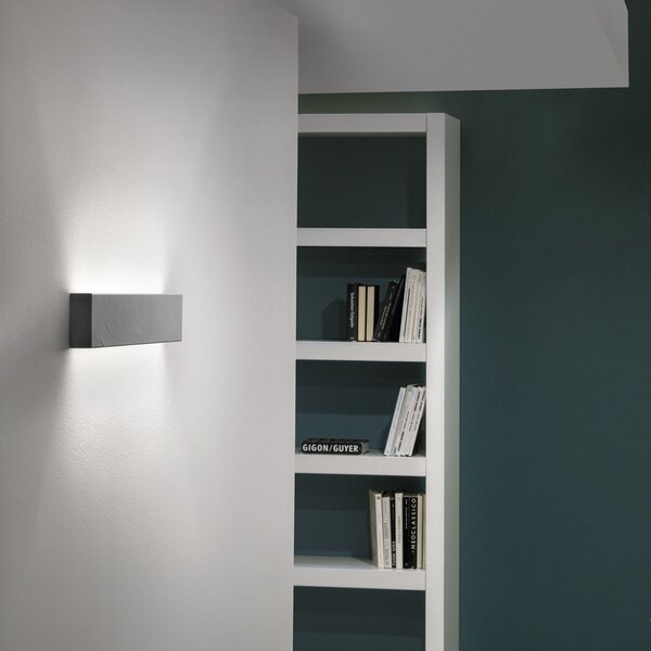 Linea Light Aplică de perete LED Box W2 bi-emisie, W 31.9 cm, negru, 2700 K, reglabil, Negru, Camera de zi / sufragerie, Metal, Perete unghiular