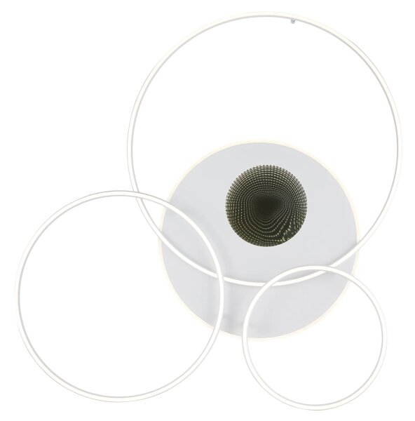 Globo 48466-70W-LED Plafonieră LED dimabilă INVERTINA 70W/230V 105x26,5 cm albă + telecomandă