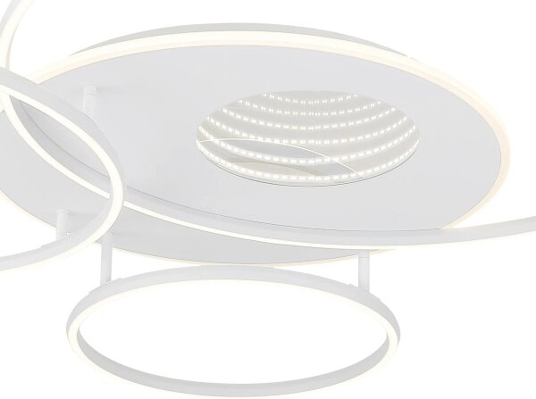 Globo 48466-70W-LED Plafonieră LED dimabilă INVERTINA 70W/230V 105x26,5 cm albă + telecomandă