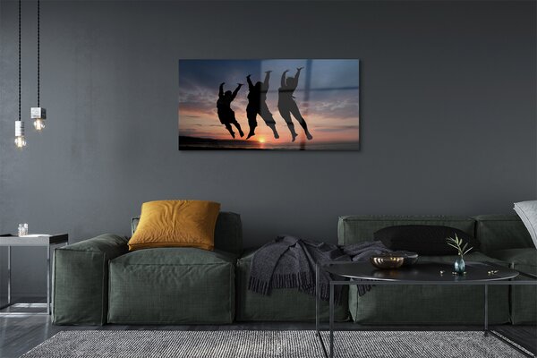 Tablouri pe sticlă Oameni nori West
