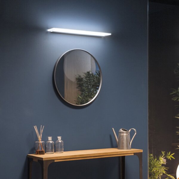 Linea Light Aplică de perete Skinny LED, alb, aluminiu, PMMA, sus/jos, Alb, Camera de zi / sufragerie, Aluminiu, Perete unghiular