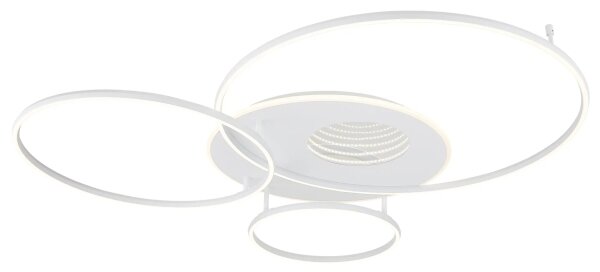 Globo 48466-70W-LED Plafonieră LED dimabilă INVERTINA 70W/230V 105x26,5 cm albă + telecomandă
