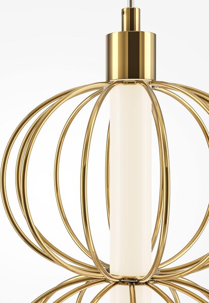 Maytoni Aplică de perete LED Golden Cage, înălțime 218,8 cm, metal, Auriu / Alamă, Camera de zi / sufragerie, Metal