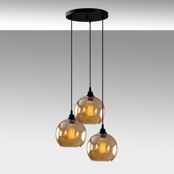 Lustra Lampal, Auriu - Negru, 44x44x116 cm