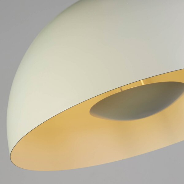 Searchlight Lampă suspendată Mars, crem, Ø 40 cm, oțel, reglabil, Bej, Bucătărie, Metal, Scandinavă