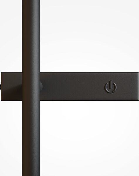 Maytoni Aplică de perete LED Touch, negru, înălțime 48 cm, dimabil, reglabil, Negru, Camera de zi / sufragerie, Metal
