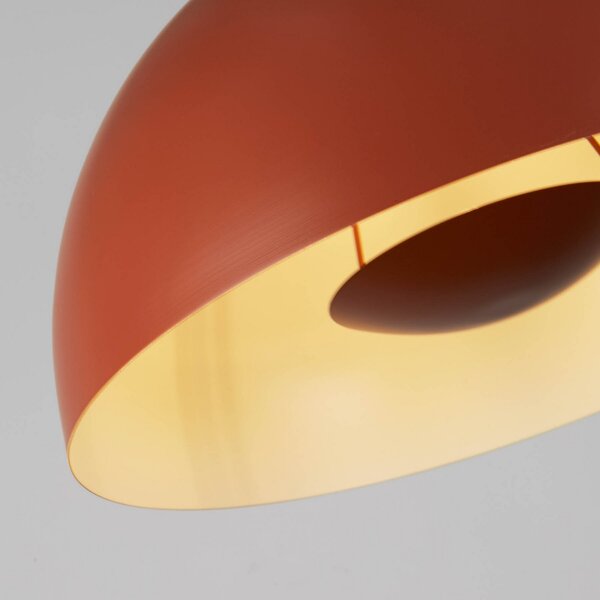 Searchlight Lampă suspendată Mars, portocaliu închis, Ø 40 cm, oțel, reglabil, Maro / Rugină, Bucătărie, Metal, Scandinavă
