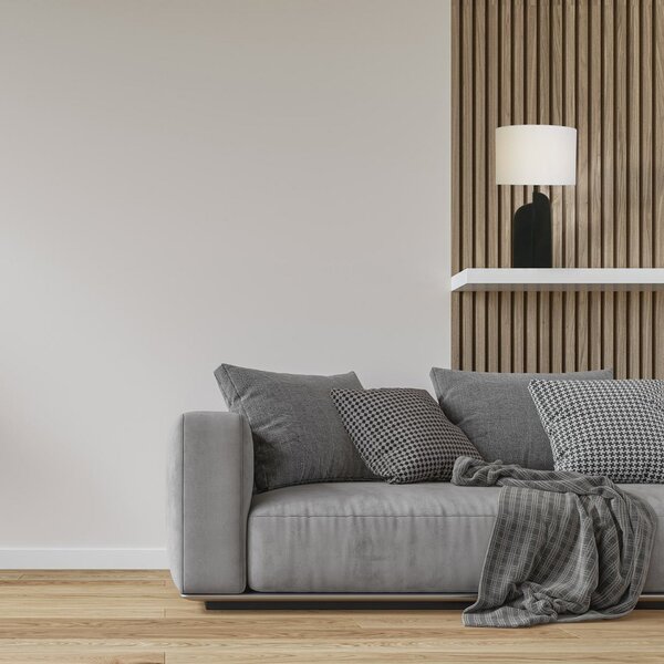 Searchlight Perth lampă de masă, alb/negru Înălțime 65 cm Material textil/rezină, Alb, Camera de zi / sufragerie, Țesătură / Textil