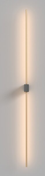 Maytoni Aplică de perete cu LED Pars, 105 cm, negru/galben, aluminiu, Negru, Camera de zi / sufragerie, Aluminiu, Modern