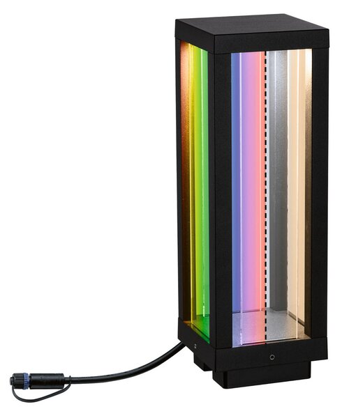 Paulmann Plug & Shine LED Lanternă clasică RGBW lampă cu soclu, reglabil, Negru, Aluminiu