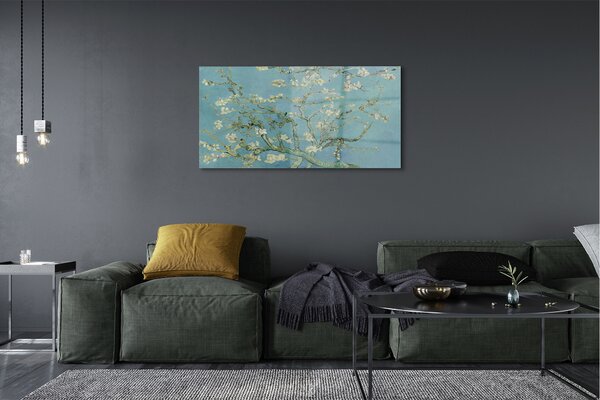 Tablouri pe sticlă Art migdale floare