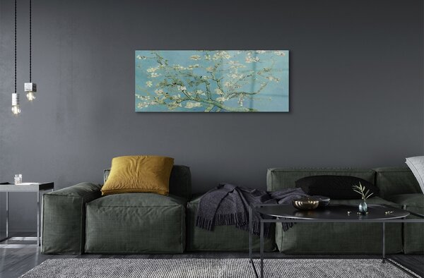 Tablouri pe sticlă Art migdale floare