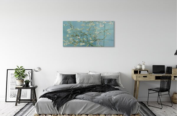 Tablouri pe sticlă Art migdale floare