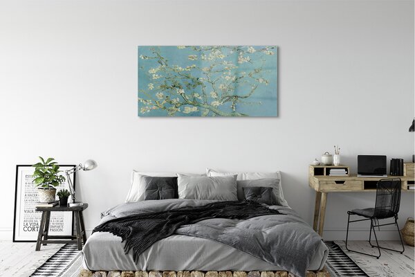 Tablouri pe sticlă Art migdale floare