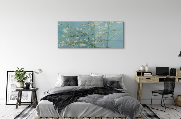 Tablouri pe sticlă Art migdale floare