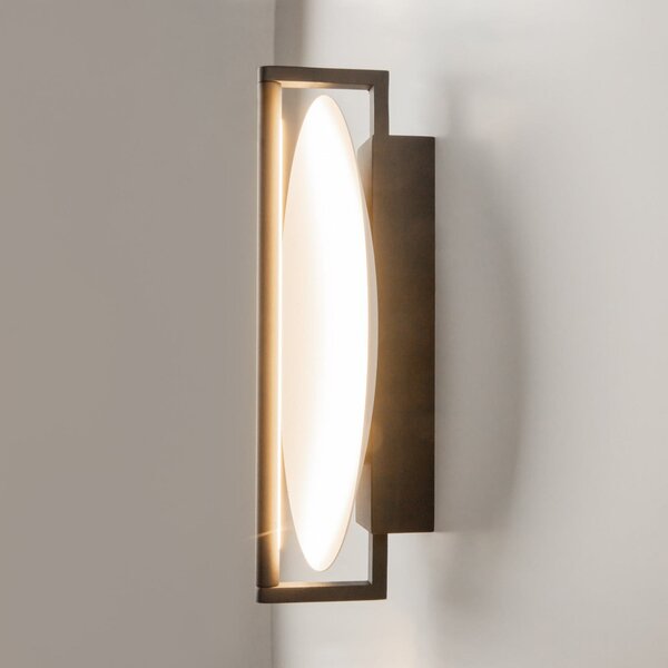 Maytoni Aplică de perete cu LED Mira, alb/negru, înălțime 30 cm, metal, Alb, Camera de zi / sufragerie, Metal, Modern
