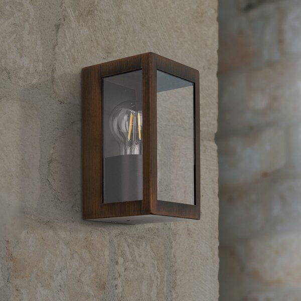 ORION Aplică de exterior Lumina, negru ruginiu, oțel inoxidabil, sticlă, IP44, reglabil, Maro / Rugină, Oțel inoxidabil, Modern