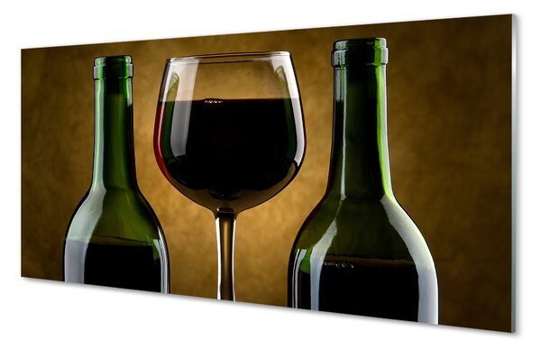 Panouri de sticlă 2 sticle de vin de sticlă
