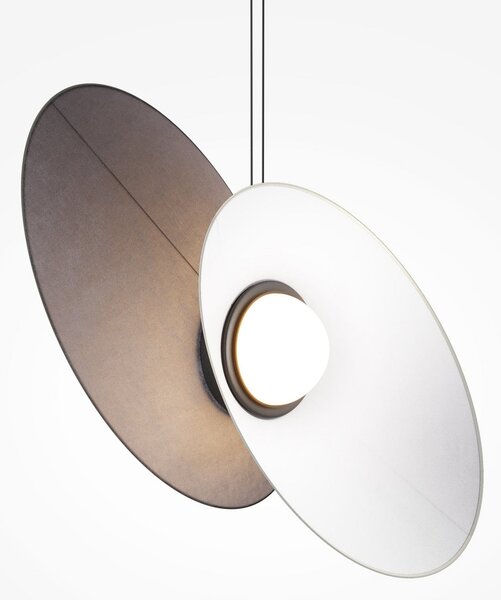 Maytoni Evolution LED lampă suspendată LED, gri/alb, pivotantă, Gri, Camera de zi / sufragerie, Plastic, Design