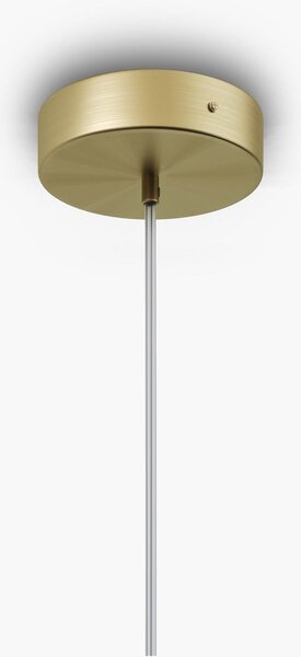 Maytoni lampă suspendată Antic, gri fumuriu / aur, Ø 30 cm, sticlă, E27, reglabil, Gri, Camera de zi / sufragerie, Sticlă