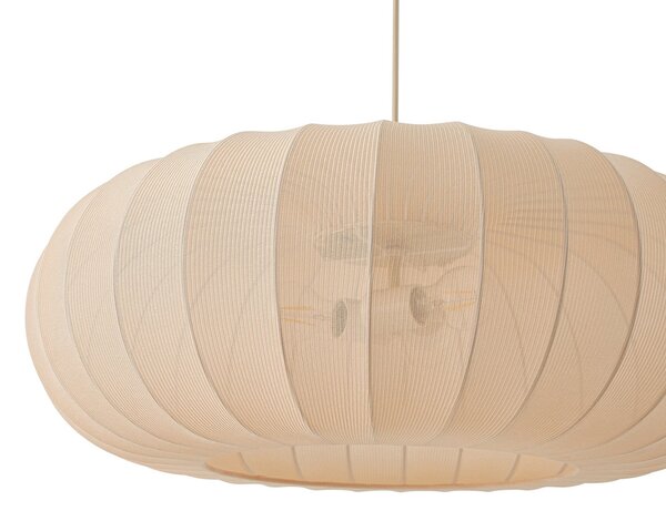 Lindby Lampă suspendată Helin, bej, Ø 70 cm, textil, 3 x E27, reglabil, Bej, Camera de zi / sufragerie, Țesătură / Textil, Scandinavă