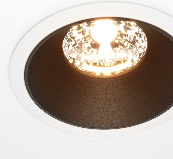 Maytoni lampă încastrată Alfa, alb/negru, Ø 8,5 cm, 15 W, 36°, Negru, Hol, Plafon încastrat