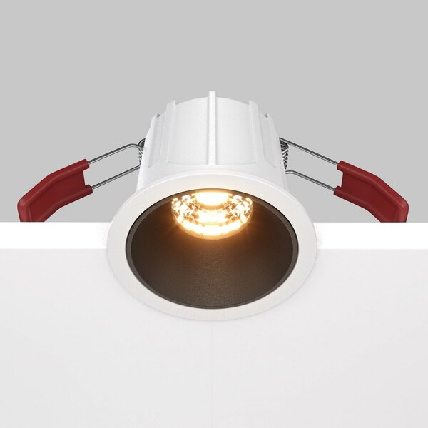 Maytoni lampă încastrată Alfa, alb/negru, Ø 6,5 cm, 10 W, 36°, Negru, Hol, Plafon încastrat