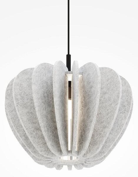 Maytoni lampă suspendată Cambio, alb, Ø 47,5 cm, pâslă, E27, reglabil, Alb, Camera de zi / sufragerie, Țesătură / Textil, Modern