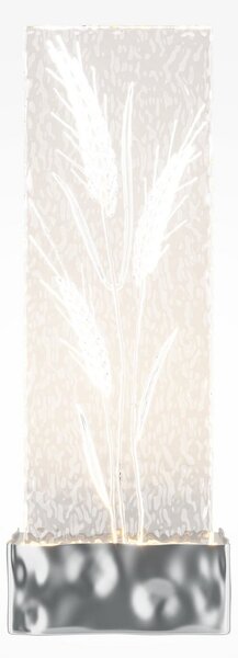 Maytoni Aplică de perete cu LED Ornate, crom/limpede, înălțime 31 cm, sticlă, Transparent, Camera de zi / sufragerie, Sticlă
