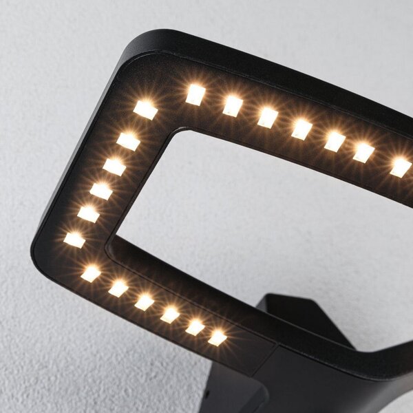Paulmann LED cu senzor pentru iluminat exterior de perete Alara, antracit, IP44, Negru, Metal, Modern