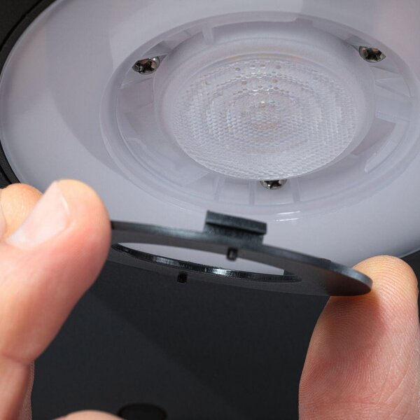 Paulmann Aplică de perete cu senzor LED Silma antracit 1 bec IP44, Negru, Aluminiu, Modern, Perete rotund