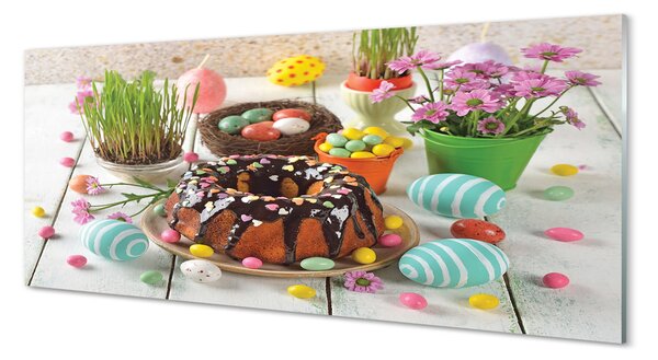 Panouri de sticlă flori tort ou