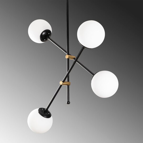 Lustra Lumea, Negru, 80x80x70 cm