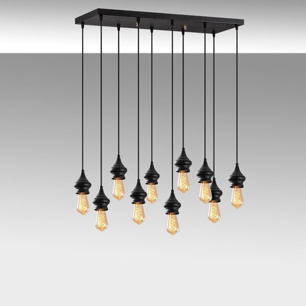 Lustra Exolamp, Negru, 80x28x107 cm