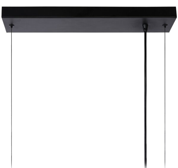 Lucide Lampă suspendată Fabian abajur metalic, 6 becuri, reglabil, Negru, Camera de zi / sufragerie, Metal, Modern