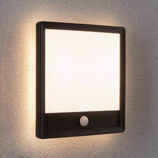 Paulmann LED-Aparec de iluminat exterior Lamina, negru, senzor, IP44, Negru, Plastic, Modern