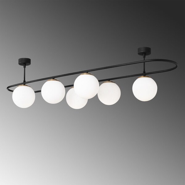 Lustra Sparklight, Negru, 124x40x33 cm