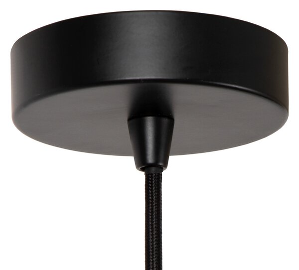 Lucide Danza lampă suspendată, 1 bec, Ø 25 cm, auriu, reglabil, Auriu / Alamă, Camera de zi / sufragerie, Metal, Modern