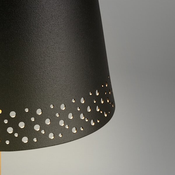 Briloner Kiki LED lampă de masă reîncărcabilă, negru / aur, IP44, 3,000K, reglabil, Negru, Metal, Modern