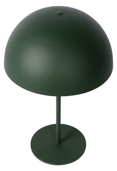 Lucide Lampă de masă din oțel Siemon, Ø 25 cm, verde, Verde, Camera de zi / sufragerie, Metal, Modern