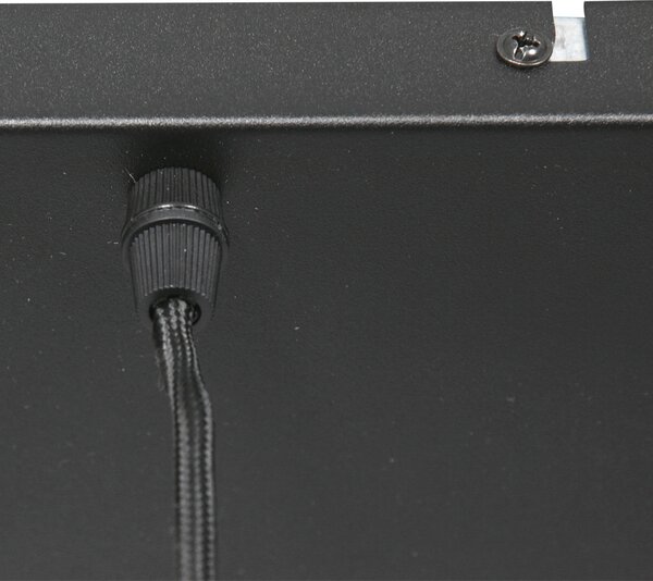 Steinhauer Lampă suspendată Bollique, 6 becuri, negru, reglabil, Negru, Camera de zi / sufragerie, Sticlă