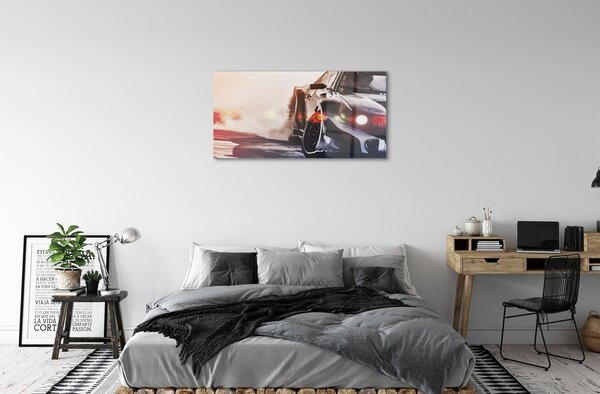 Tablouri pe sticlă lumina auto negru