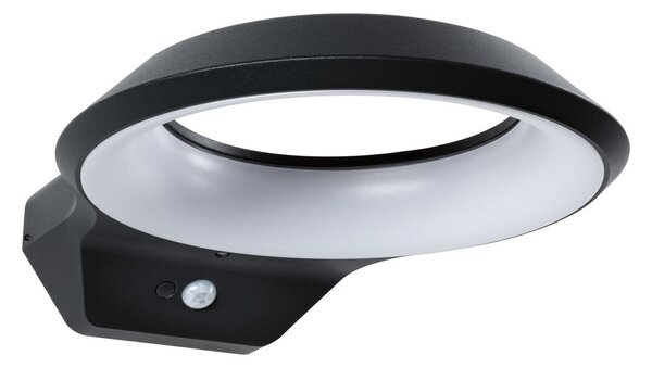 Paulmann Anela aplică LED exterior senzor 2200 K, Negru, Metal, Modern, Perete rotund