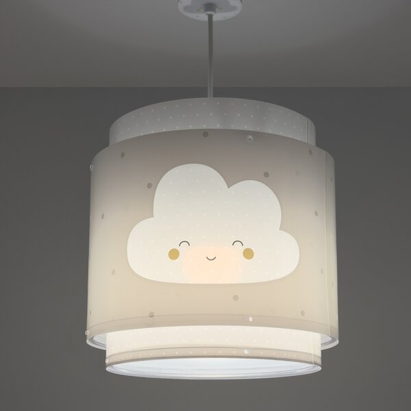 Dalber Lampă suspendată BABY DREAMS, gri, reglabil, Gri, Camera copiilor, Plastic