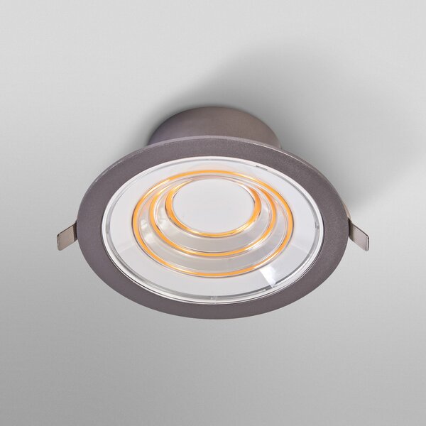 LEDVANCE Ledvance Decor Filament Ripple downlight LED, Gri, Camera de zi / sufragerie, Metal, Plafon încastrat