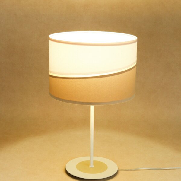 Maco Design Lampa de masă Susan, alb/bej/auriu, Alb, Camera de zi / sufragerie, Metal