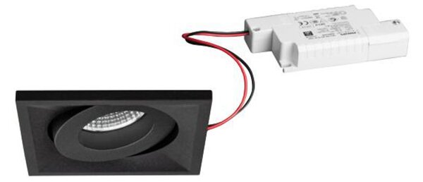 BRUMBERG BB36 încastrat RC driver unghi negru, reglabil, Negru, Camera de zi / sufragerie, Aluminiu, Plafon încastrat